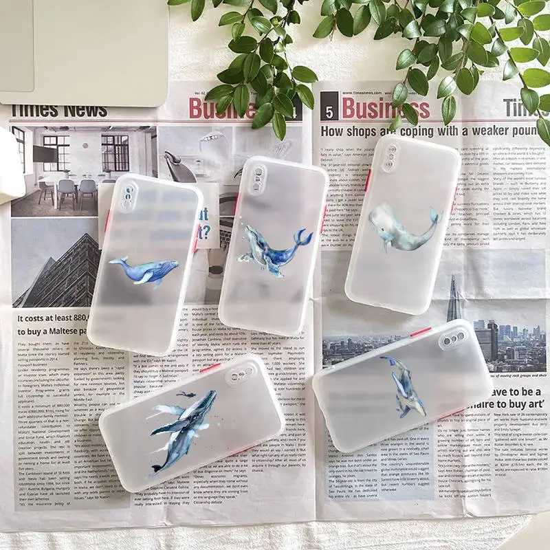 Cute cartoon whale watercolor Phone Case matte transparent For iphone 7 8 11 12 plus mini x xs xr pro max cover
Cute cartoon whale watercolor Phone Case matte transparent For iphone 7 8 11 12 plus mini x xs xr pro max cover