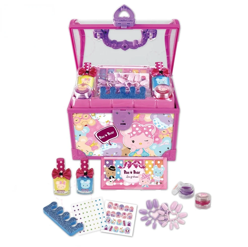 2019 wholesale girls DIY nail polish cosmetic set makeup kit for kids 
2019 wholesale girls DIY nail polish cosmetic set makeup kit for kids