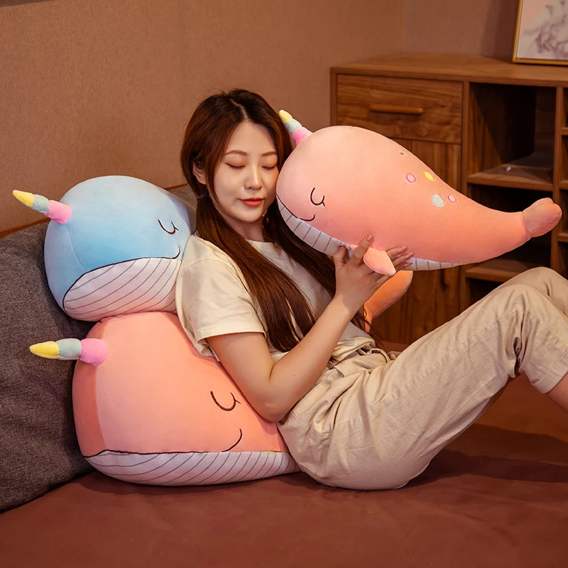 New 60cm-100cm Giant Cartoon Whale Plush Toy Stuffed Animal Narwhale Fish Doll Fluffy Soft Baby Sleeping Pillow Girl Kids Gift
New 60cm-100cm Giant Cartoon Whale Plush Toy Stuffed Animal Narwhale Fish Doll Fluffy Soft Baby Sleeping Pillow Girl Kids Gift