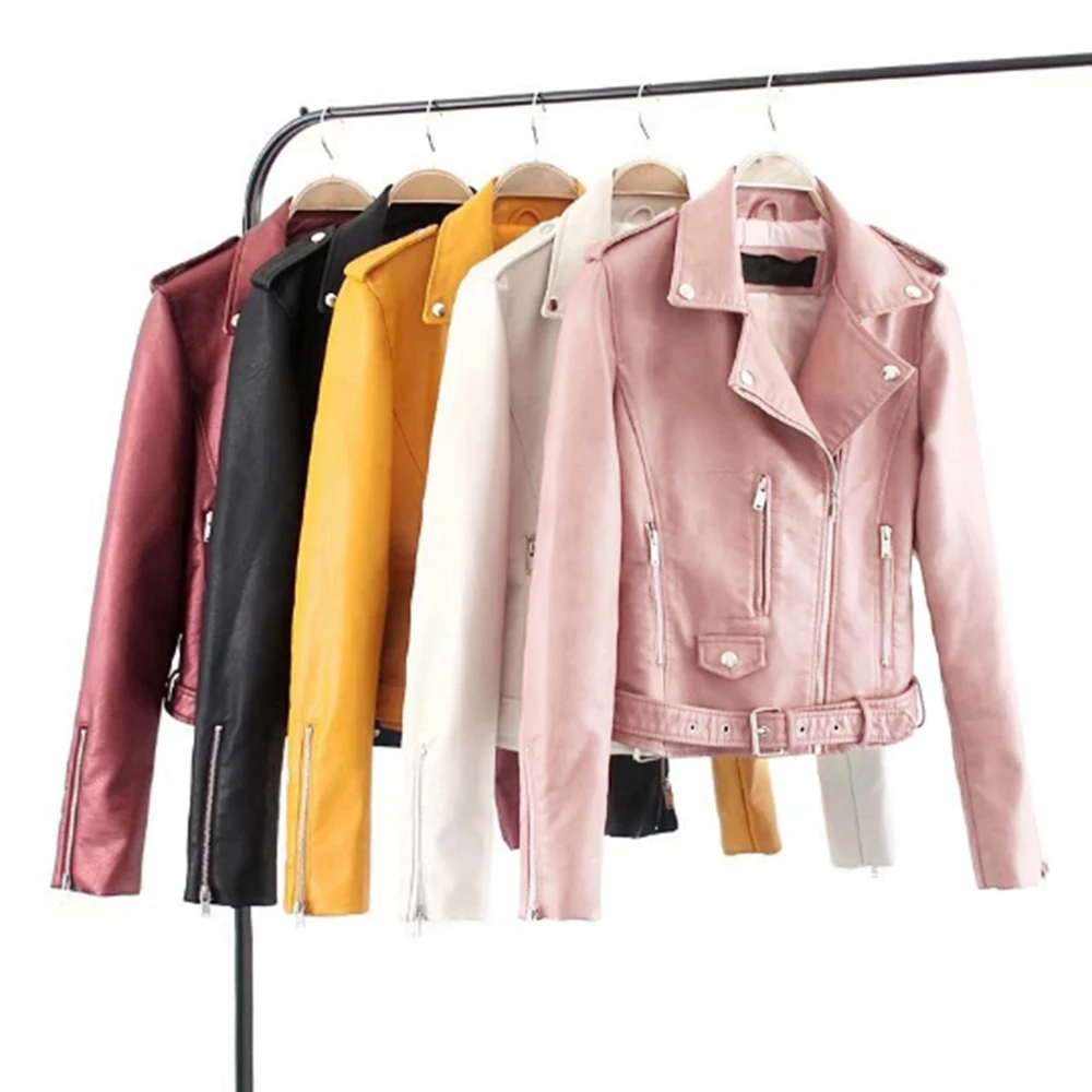 2020 Spring Motorcycle Jacket Women Short Soft Womens Leather PU Leather Jacket Ladies Street Coat Plus Size
2020 Spring Motorcycle Jacket Women Short Soft Womens Leather PU Leather Jacket Ladies Street Coat Plus Size