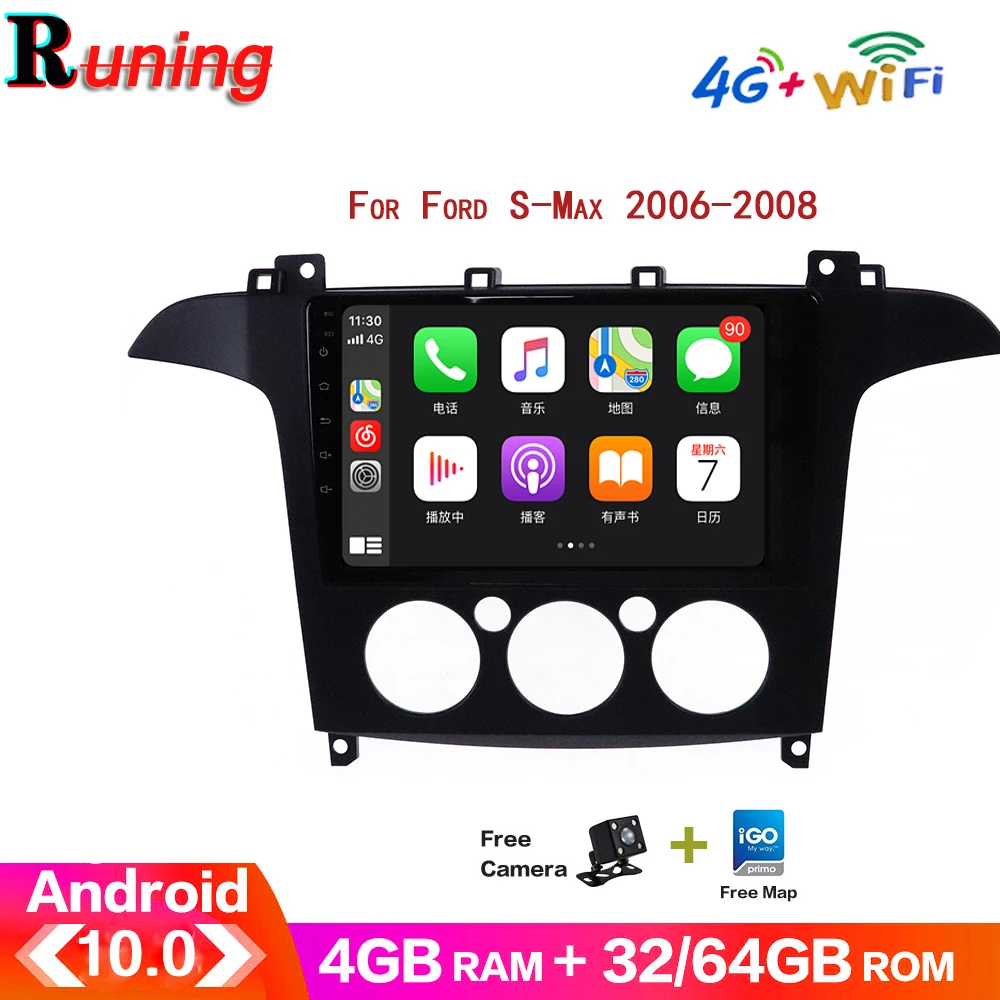 64G For Ford S-Max S Max 2006-2008 Car Android Radio Multimedia Video DVD Player GPS Navigatio Serero Carplay No 2 Din Head Unit
64G For Ford S-Max S Max 2006-2008 Car Android Radio Multimedia Video DVD Player GPS Navigatio Serero Carplay No 2 Din Head Unit
