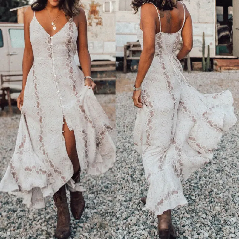 Женские сексуальные платья в стиле бохо, длинное пляжное платье на бретельках с принтом змеиной кожи, V-образным вырезом, пуговицами, без рук...
Женские сексуальные платья в стиле бохо, длинное пляжное платье на бретельках с принтом змеиной кожи, V-образным вырезом, пуговицами, без рук...