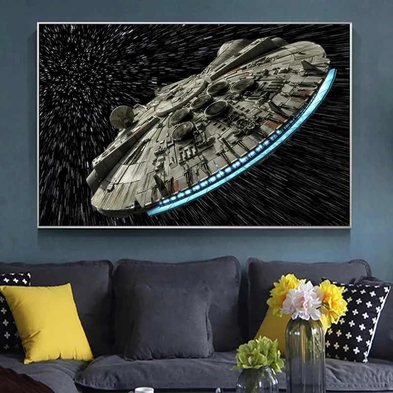Disney Star Wars Film Destroyer Falcon Spaceship Canvas Painting Prints Posters Wall Art Pictures for Living Room Decor Cuadros | Дом и сад
