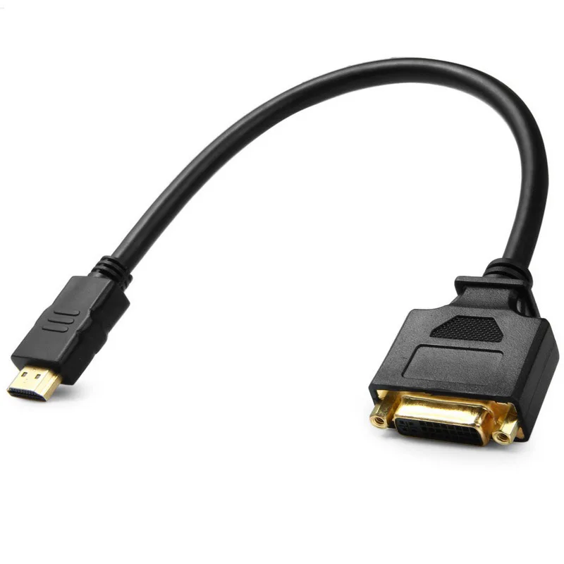 DVI Female to HDMI Male Adapter Converter Cable For PC Laptop HDTV 10cm