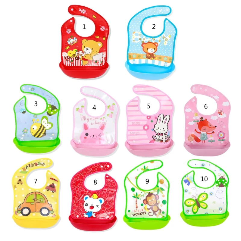Waterproof Baby Bibs Feeding Saliva Towel Cartoon Apron with Removable Pocket 
Waterproof Baby Bibs Feeding Saliva Towel Cartoon Apron with Removable Pocket