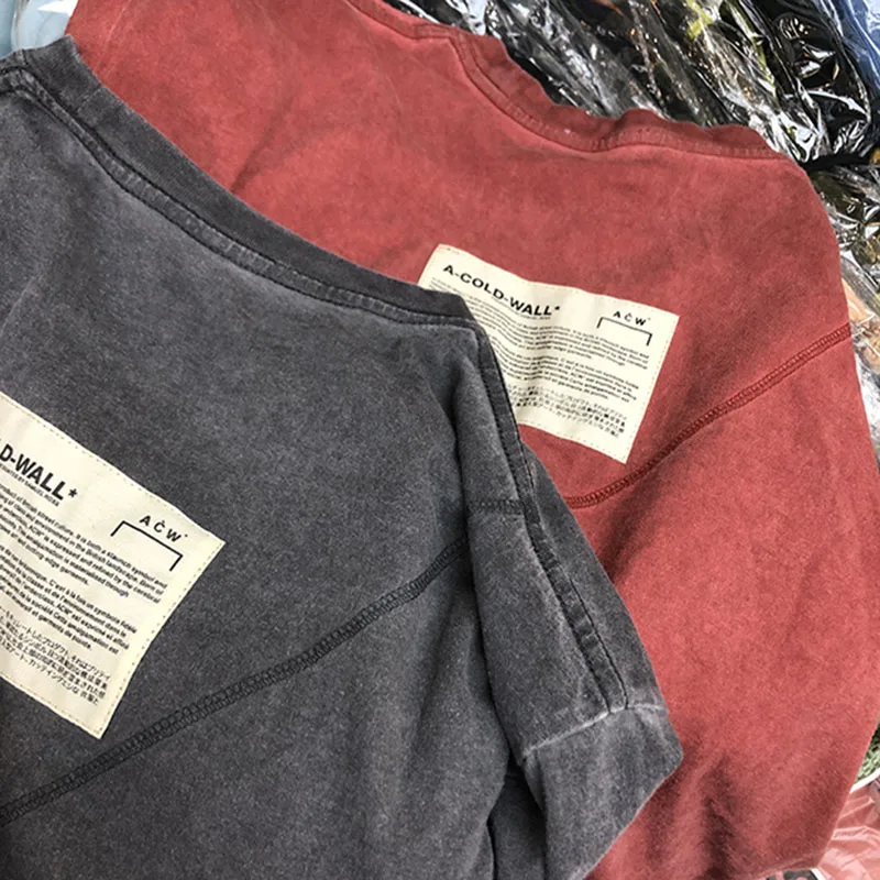 Red Wine Summer Stitching A-COLD-WALL ACW T Shirt Men Women Casual Washed Do Old ACW Top Tees Skateboard Cotton ACW T-shirts
Red Wine Summer Stitching A-COLD-WALL ACW T Shirt Men Women Casual Washed Do Old ACW Top Tees Skateboard Cotton ACW T-shirts