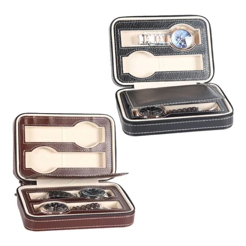 Leather Watch Box 4Slot Travel Jewelry Glasses Collector Case Zipper Storage Bag 19QC
Leather Watch Box 4Slot Travel Jewelry Glasses Collector Case Zipper Storage Bag 19QC