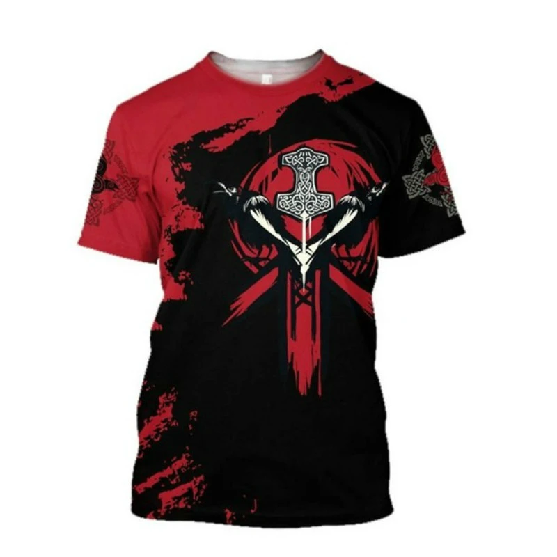 Viking Print Men's Women's Oversized T-shirt Harajuku Short Sleeve Shirt Summer Streetwear Couple Wear 2022 New
Viking Print Men's Women's Oversized T-shirt Harajuku Short Sleeve Shirt Summer Streetwear Couple Wear 2022 New