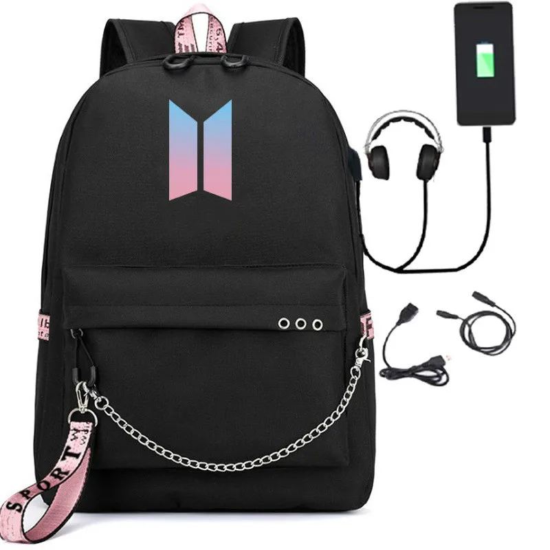 2021 Bangtan Boys Rap Monster JUNG KOOK JIMIN Backpack School Bags Mochila Travel Bags Laptop Chain Backpack Headphone USB Port
2021 Bangtan Boys Rap Monster JUNG KOOK JIMIN Backpack School Bags Mochila Travel Bags Laptop Chain Backpack Headphone USB Port