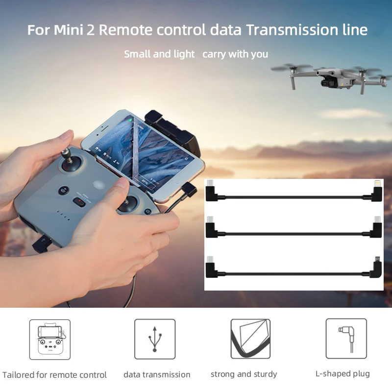 DJI Mini 2 Drone Remote Controller Data Cable Type-C to Type-C/Android/IOS Data Conversion Line for DJI Mavic Air 2 Accessories
DJI Mini 2 Drone Remote Controller Data Cable Type-C to Type-C/Android/IOS Data Conversion Line for DJI Mavic Air 2 Accessories