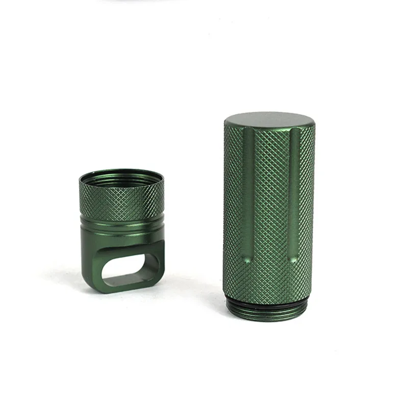 Camping Survival Waterproof Pill Box Case Container Aluminum Medicine Bottle Outdoor Emergency Gear Tool Mini EDC Box 
Camping Survival Waterproof Pill Box Case Container Aluminum Medicine Bottle Outdoor Emergency Gear Tool Mini EDC Box