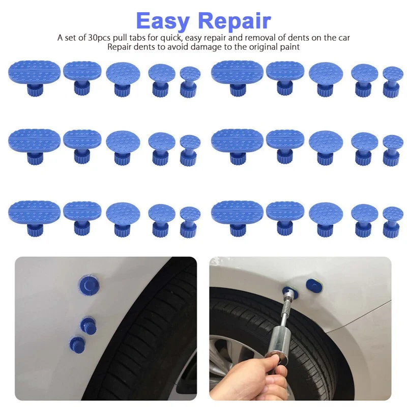 30Pcs/Set Car Door Body Puller Tabs Auto Bodywork Dent Pulling Tab Paintless Dent Removal Repair Tool Accessories
30Pcs/Set Car Door Body Puller Tabs Auto Bodywork Dent Pulling Tab Paintless Dent Removal Repair Tool Accessories