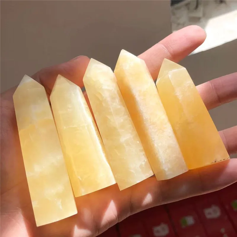 Natural Yellow Calcite Towers Gold Frozen Quartz Crystals Wand Points For Decoration Home
Natural Yellow Calcite Towers Gold Frozen Quartz Crystals Wand Points For Decoration Home