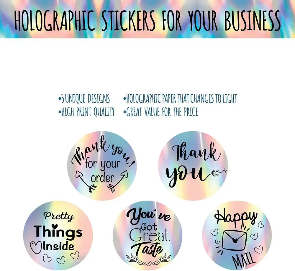 500pcs Thank You for My Small Business Stickers Paper Thank You Label Sticker Rainbow Silver Roll Adhesive Shipping Mail Labels
500pcs Thank You for My Small Business Stickers Paper Thank You Label Sticker Rainbow Silver Roll Adhesive Shipping Mail Labels