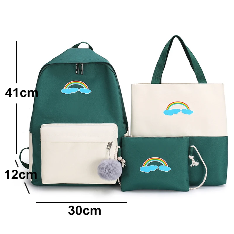 Girls School Backpacks Fashion Travel Backpack Brand Designer Backpack Women Rainbow Print Kids Bags Student Bookbag 4pcs/set
Girls School Backpacks Fashion Travel Backpack Brand Designer Backpack Women Rainbow Print Kids Bags Student Bookbag 4pcs/set