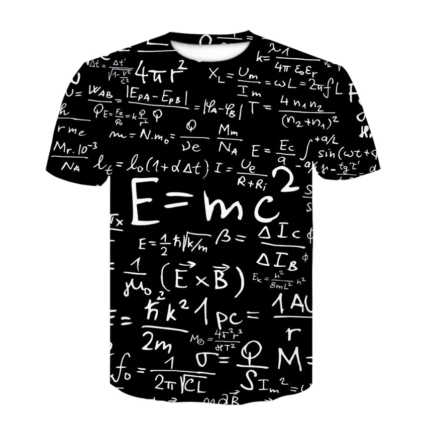Fun print T-shirt for men and women, streetwear with 3D math print, crew neck, short sleeve, Digital, Unisex
Fun print T-shirt for men and women, streetwear with 3D math print, crew neck, short sleeve, Digital, Unisex