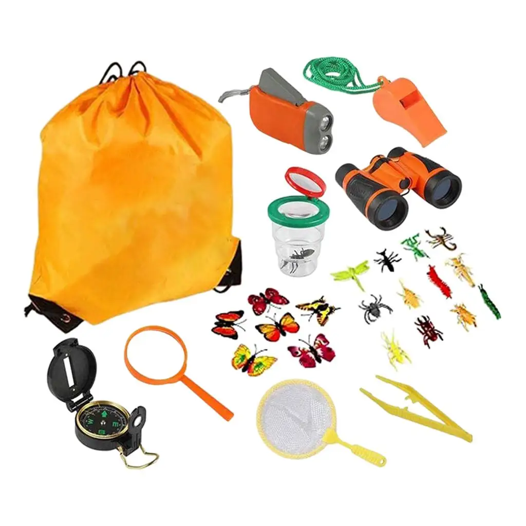 Premium Kids Explorer Kit Bug Kits Magnifying Glass Educational Adventure Kit for Camping
Premium Kids Explorer Kit Bug Kits Magnifying Glass Educational Adventure Kit for Camping