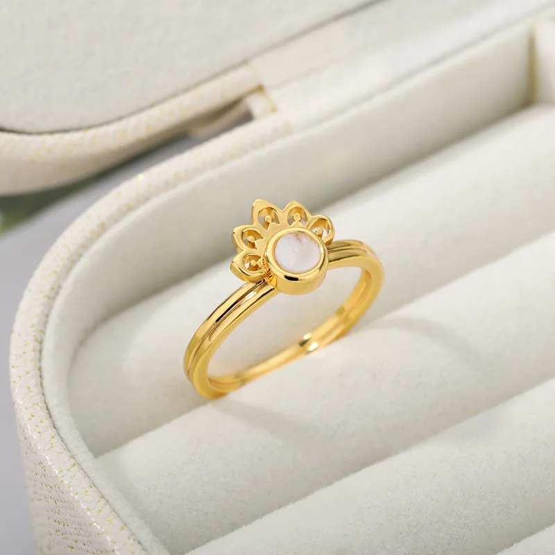 Simple Five Petals Flower Rings For Women Girls Stainless Steel Gold Ring Sliver Color Pearl Finger Ring Jewelry Party Gifts
Simple Five Petals Flower Rings For Women Girls Stainless Steel Gold Ring Sliver Color Pearl Finger Ring Jewelry Party Gifts