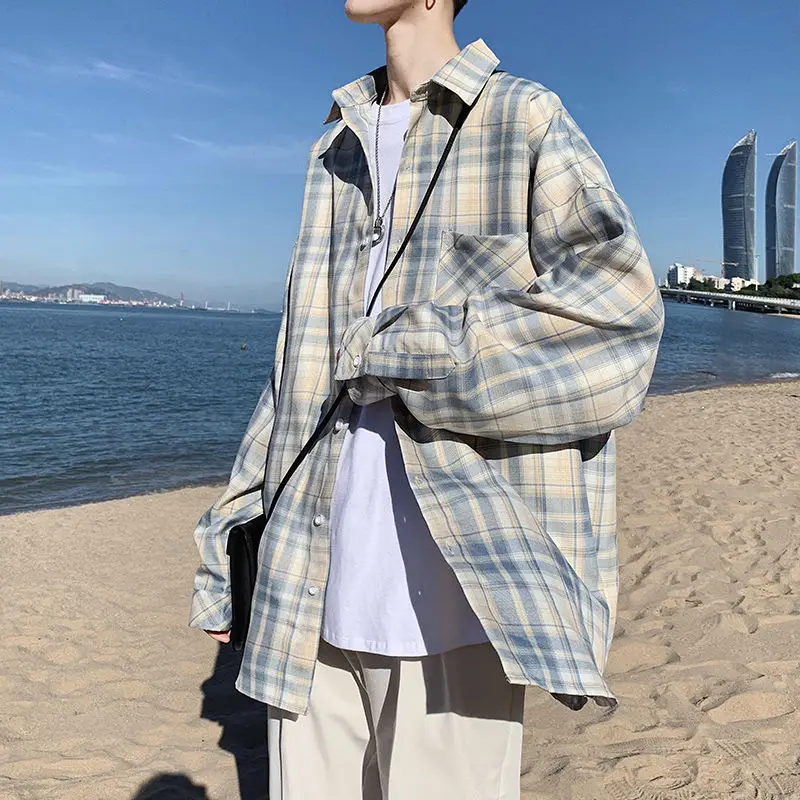 2021 Men's Loose Casual Long Sleeve Youth Shirts Printing Lattice Fashion Shirt Streetwear Camisa Social Masculina Size M-XL
2021 Men's Loose Casual Long Sleeve Youth Shirts Printing Lattice Fashion Shirt Streetwear Camisa Social Masculina Size M-XL