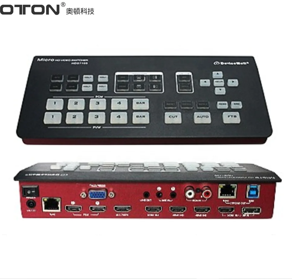 OTON A13 super stream Live Stream video Switcher (4 HD-MI+1 DP)SDI input DVD output MIX /FADE effects switching VS HDS7105
OTON A13 super stream Live Stream video Switcher (4 HD-MI+1 DP)SDI input DVD output MIX /FADE effects switching VS HDS7105