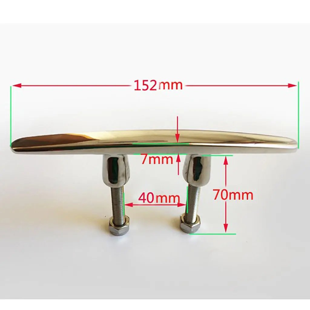 Flush Mount Boat Dock Cleat 6 inch 152mm Open Base - Heavy Duty 316 Stainless Steel
Flush Mount Boat Dock Cleat 6 inch 152mm Open Base - Heavy Duty 316 Stainless Steel