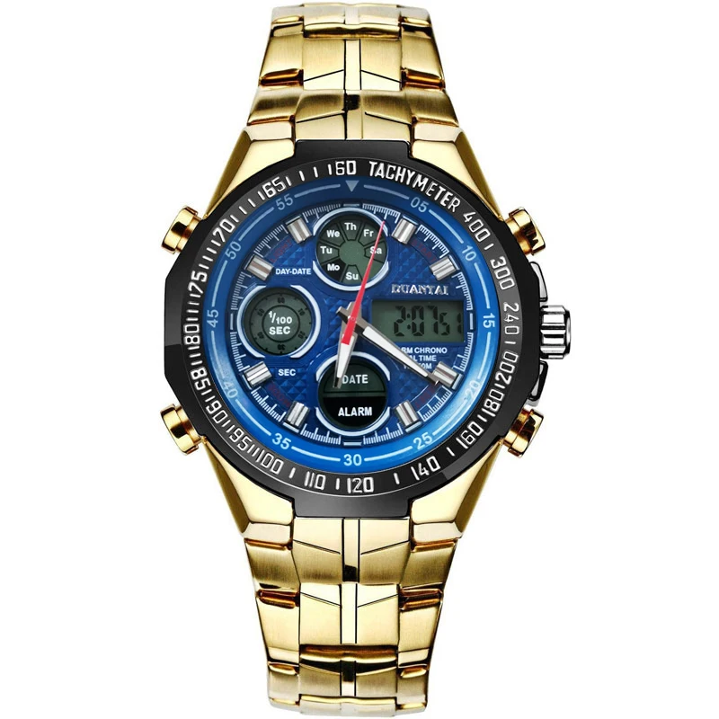 Duantai Steel Belt Multifunctional Double Movement Men's Watch Electronic Watch Sports Watch Waterproof Luminous Quartz Watch
Duantai Steel Belt Multifunctional Double Movement Men's Watch Electronic Watch Sports Watch Waterproof Luminous Quartz Watch