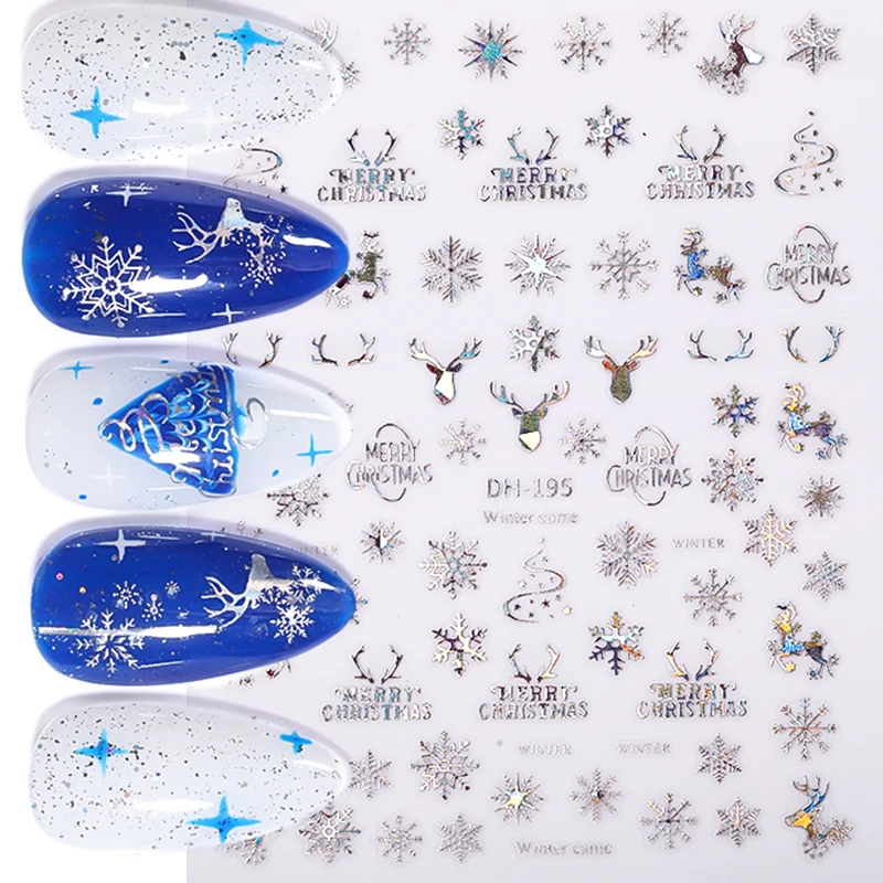 2021 NEW Christmas Slider Nail Art 3D Decals Decoration Snowflake Nail Art Sticker DIY Manicures Transfer Decals Foil Xmas Gif
2021 NEW Christmas Slider Nail Art 3D Decals Decoration Snowflake Nail Art Sticker DIY Manicures Transfer Decals Foil Xmas Gif
