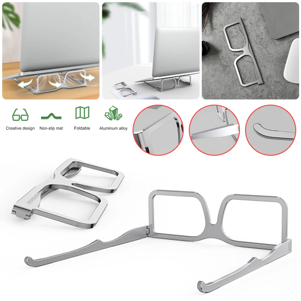 Laptop Holder Notebook Stand Bracket With Rubber Pads Notebook Foldable Glasses Shape Aluminium Alloy Medal Desk Durable Holders
Laptop Holder Notebook Stand Bracket With Rubber Pads Notebook Foldable Glasses Shape Aluminium Alloy Medal Desk Durable Holders