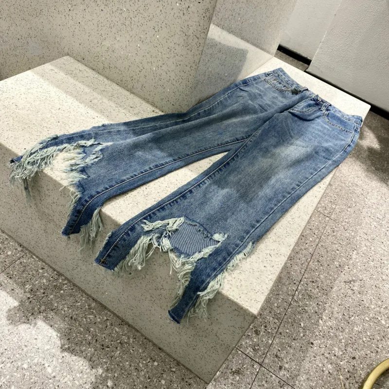 GVUW High Waist Tassel Denim Holes Long Trousers New Arrivals Loose Fit Pants Women Fashion Tide Spring Autumn 2021 20D821
GVUW High Waist Tassel Denim Holes Long Trousers New Arrivals Loose Fit Pants Women Fashion Tide Spring Autumn 2021 20D821