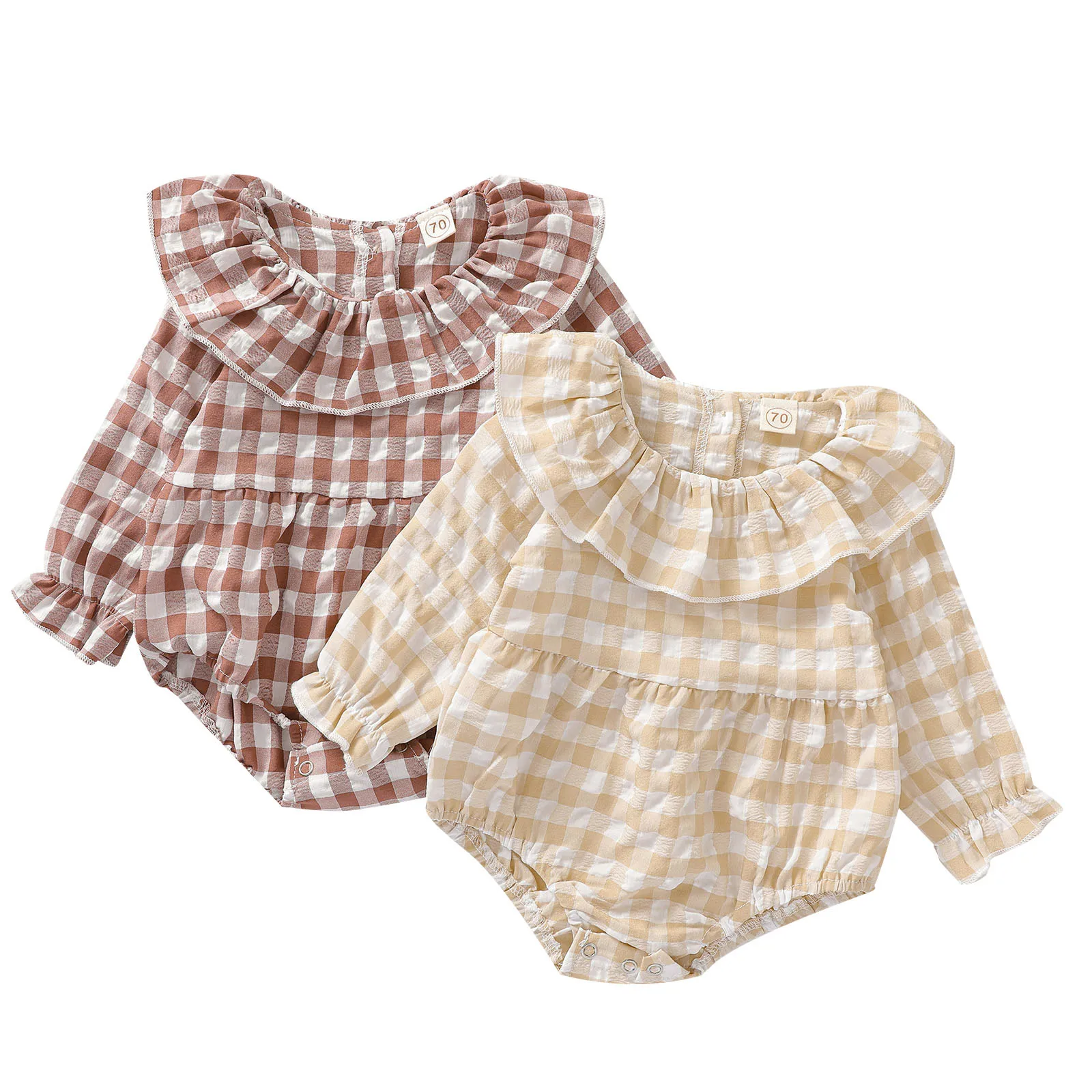 Toddler Girls Round Collar Romper Suit, Baby Long Sleeve One Piece Bodysuit, Summer Plaid Printing Jumpsuits
Toddler Girls Round Collar Romper Suit, Baby Long Sleeve One Piece Bodysuit, Summer Plaid Printing Jumpsuits