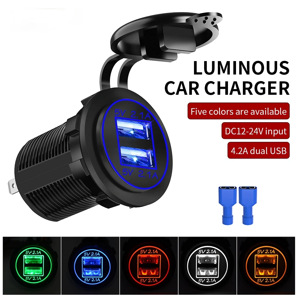 12V-24V Водонепроницаемый Dual USB Зарядное устройство 5V 4.2A для автомобиля универсальный для автомобилей и мотоциклов, Зарядное устройство 2 Порт...
12V-24V Водонепроницаемый Dual USB Зарядное устройство 5V 4.2A для автомобиля универсальный для автомобилей и мотоциклов, Зарядное устройство 2 Порт...