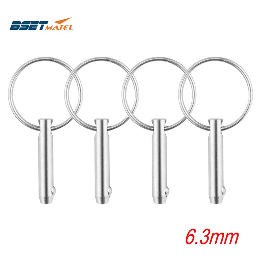 4PCS 6.3mm Marine Grade 1/4 inch Quick Release Ball Pin for Boat Bimini Top Deck Hinge Marine Stainless Steel 316 Boat
4PCS 6.3mm Marine Grade 1/4 inch Quick Release Ball Pin for Boat Bimini Top Deck Hinge Marine Stainless Steel 316 Boat