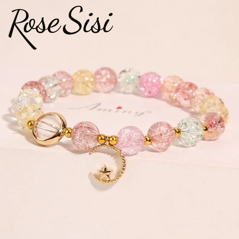 Rose sisi Korean crystal bracelet for women star Moon student bracelet for woman sweet popcorn strawberry Crystal cherry Jewelry
Rose sisi Korean crystal bracelet for women star Moon student bracelet for woman sweet popcorn strawberry Crystal cherry Jewelry