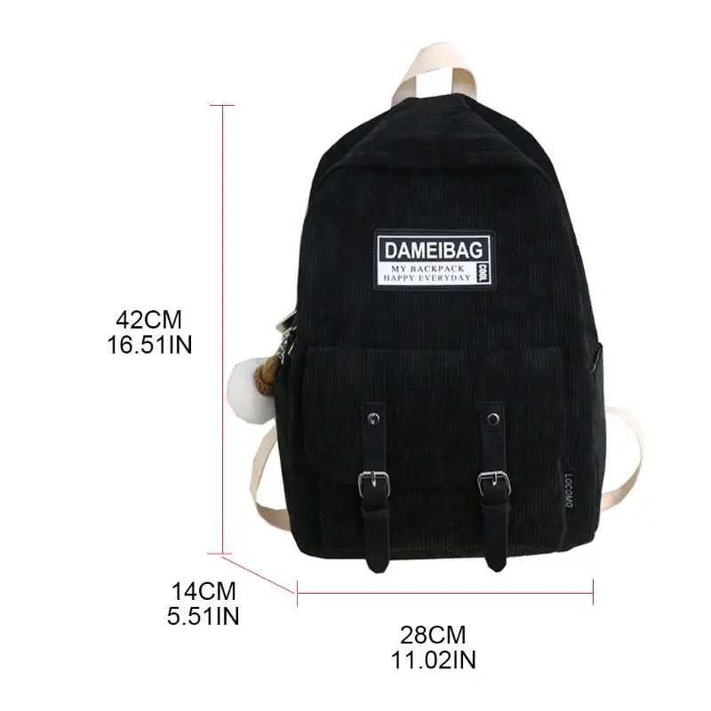 Women Backpack Corduroy Casual Rucksack for Teenage Girls Female School Shoulder Bag Bagpack
Women Backpack Corduroy Casual Rucksack for Teenage Girls Female School Shoulder Bag Bagpack