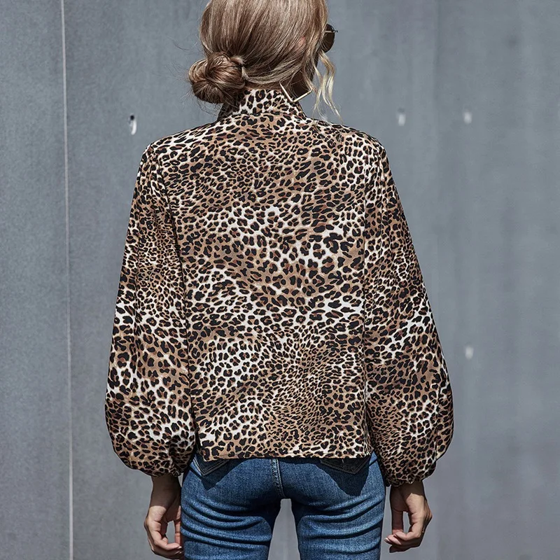 Leopard Print Bow Tie Neck Womens Tops and Blouses Autumn Loose Casual Women Long Sleeve Elegant Blouse
Leopard Print Bow Tie Neck Womens Tops and Blouses Autumn Loose Casual Women Long Sleeve Elegant Blouse