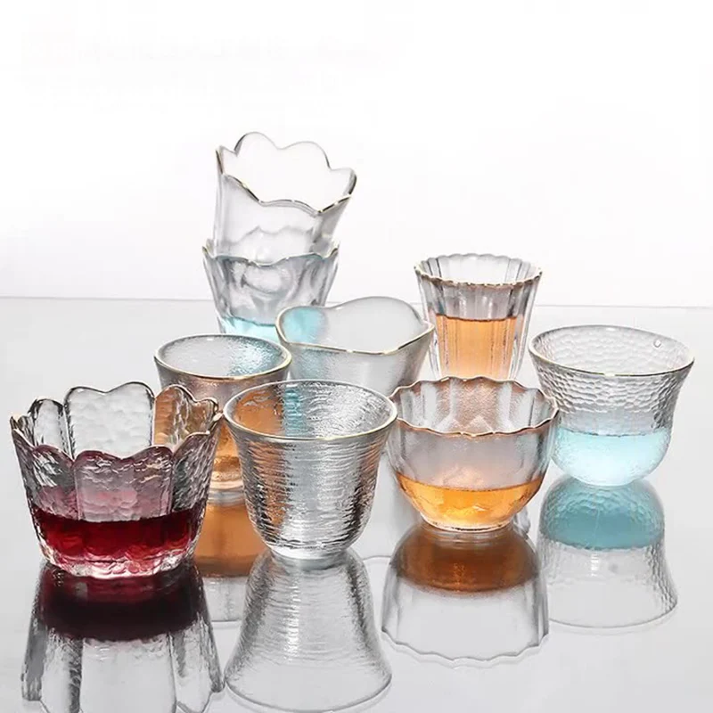 Japanese Hammer Pattern Small Glass Cup Sake Golden Side Crystal Liquor Cups Handmade Juice Spirits Whisky Wine Glasses Girl
Japanese Hammer Pattern Small Glass Cup Sake Golden Side Crystal Liquor Cups Handmade Juice Spirits Whisky Wine Glasses Girl