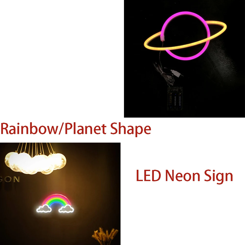 LED Neon Sign Rainbow Shaped EllipticaPlanet Shaped Sign Light Battery Powered Wall Room Decor Art Neon Light Party Home Lightin
LED Neon Sign Rainbow Shaped EllipticaPlanet Shaped Sign Light Battery Powered Wall Room Decor Art Neon Light Party Home Lightin