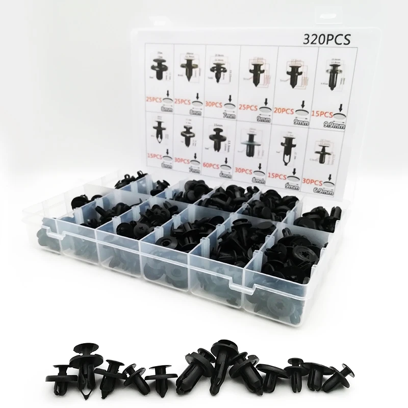 Clips Fasteners Sealing Strip Car Door Bumper Fender Liner Mixed 320 Pcs Fixed 
Clips Fasteners Sealing Strip Car Door Bumper Fender Liner Mixed 320 Pcs Fixed