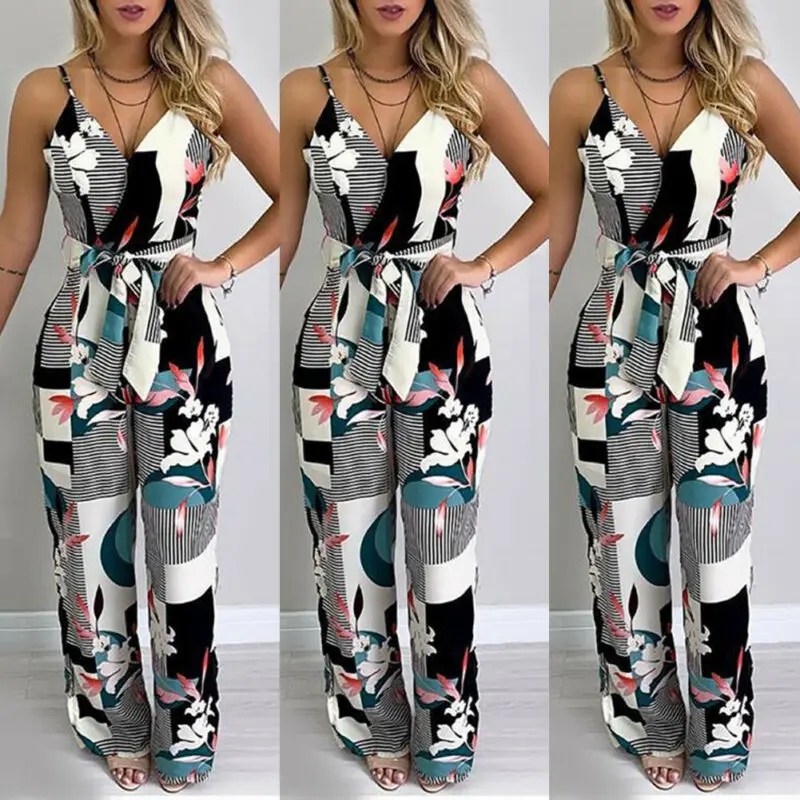 2021 New Women Jumpsuit Romper Sleeveless V Neck Playsuit Clubwear Long Party Pants Femal Casual Strapless Trousers
2021 New Women Jumpsuit Romper Sleeveless V Neck Playsuit Clubwear Long Party Pants Femal Casual Strapless Trousers