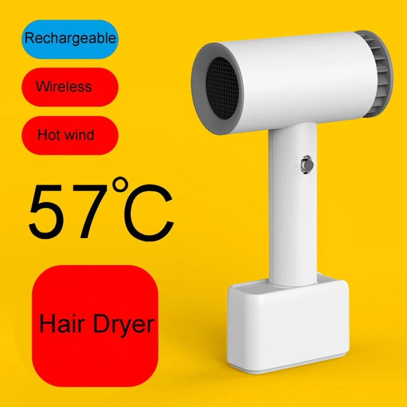 Cordless Rechargeable Hot and Cold Wind Hair Dryer Travel Wireless Blow Dryer for Art Painting Home Outdoor Camping
Cordless Rechargeable Hot and Cold Wind Hair Dryer Travel Wireless Blow Dryer for Art Painting Home Outdoor Camping