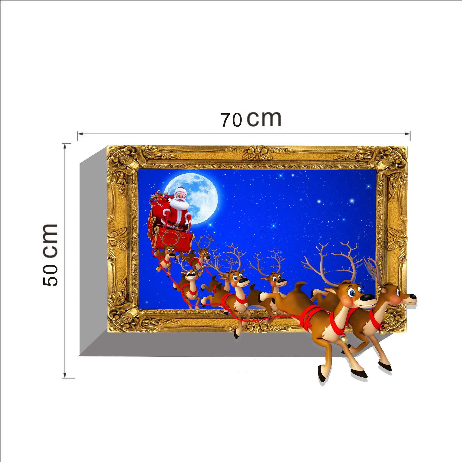 Christmas new wall stickers 3D Christmas deer fake window living room bedroom environmental protection decorative painting
Christmas new wall stickers 3D Christmas deer fake window living room bedroom environmental protection decorative painting