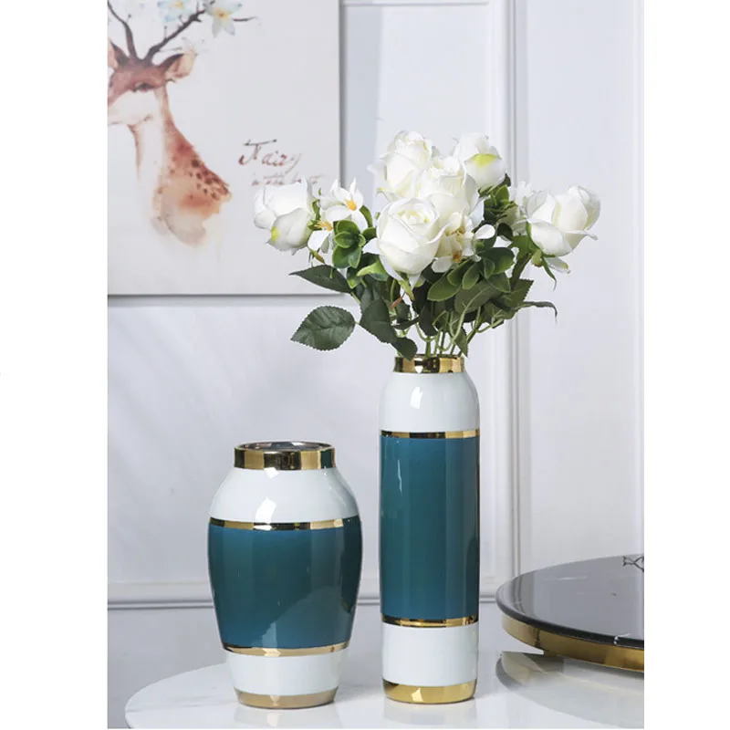 Creative Ceramic Gold and Blue Glaze Vase Flower Arrangement Hydroponics Handcraft Ornaments Home Decoration
Creative Ceramic Gold and Blue Glaze Vase Flower Arrangement Hydroponics Handcraft Ornaments Home Decoration