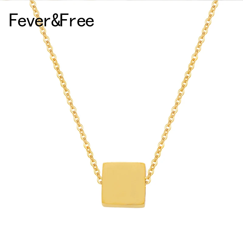 Luxury Brand Simple Wedding Stainless Steel Necklace Gold Plated Square Dainty Pendant Necklaces For Women Bijoux Femme
Luxury Brand Simple Wedding Stainless Steel Necklace Gold Plated Square Dainty Pendant Necklaces For Women Bijoux Femme