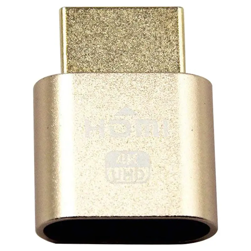 Виртуальный адаптер VGA для дисплея HDMI 1,4 DDC EDID, искусственная штепсельная вилка эмулятор отображения (золотистый)
Виртуальный адаптер VGA для дисплея HDMI 1,4 DDC EDID, искусственная штепсельная вилка эмулятор отображения (золотистый)