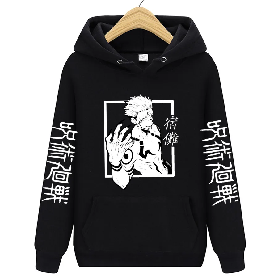 Толстовки с японским аниме ююютсу кайсен, с принтом, уличная одежда, мужские толстовки большого размера с длинными рукавами в стиле Харадзю... 
Толстовки с японским аниме ююютсу кайсен, с принтом, уличная одежда, мужские толстовки большого размера с длинными рукавами в стиле Харадзю...