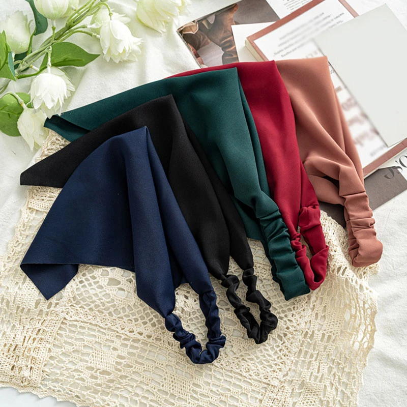 Triangle Head Scarf women Bandanas Hairband DIY Turban Headwrap Pure Color Chiffon Scrunchies Elastic Hair Bands women Headband
Triangle Head Scarf women Bandanas Hairband DIY Turban Headwrap Pure Color Chiffon Scrunchies Elastic Hair Bands women Headband