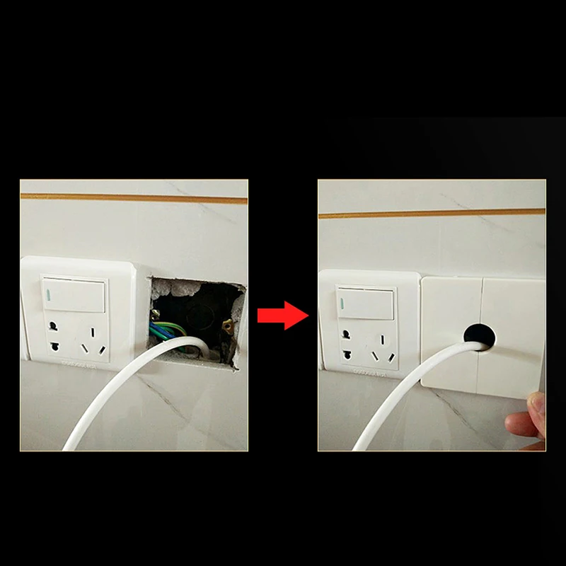 1PCS Plastic Wall Wire Hole Cover 86 Type Junction Box Outlet Cable Protector Pipe Plug Decor Cover Snap-on Plate New
1PCS Plastic Wall Wire Hole Cover 86 Type Junction Box Outlet Cable Protector Pipe Plug Decor Cover Snap-on Plate New