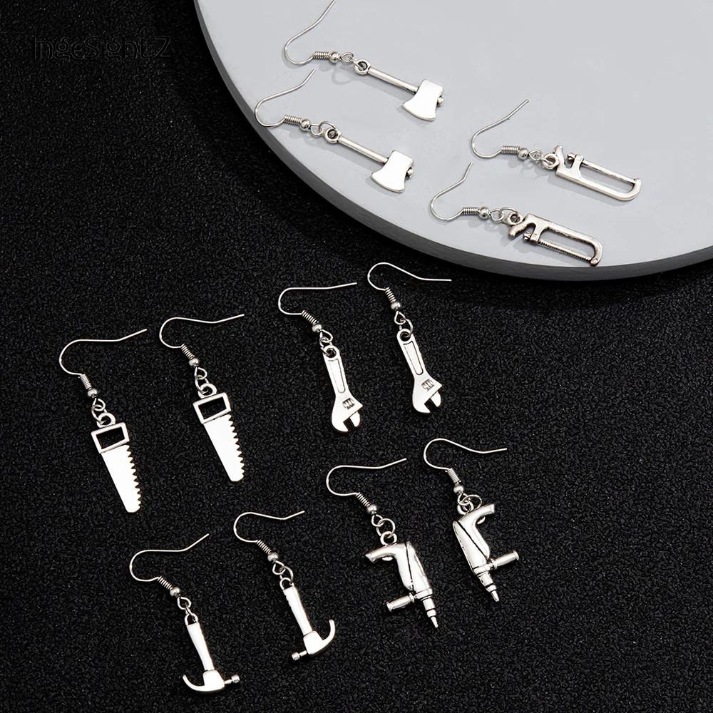 IngeSight.Z Punk Hip Hop Axe Saw Hammer Wrench Tools Shape Drop Dangle Earrings Neo Gothic Silver Color Hanging Earrings Jewelry
IngeSight.Z Punk Hip Hop Axe Saw Hammer Wrench Tools Shape Drop Dangle Earrings Neo Gothic Silver Color Hanging Earrings Jewelry