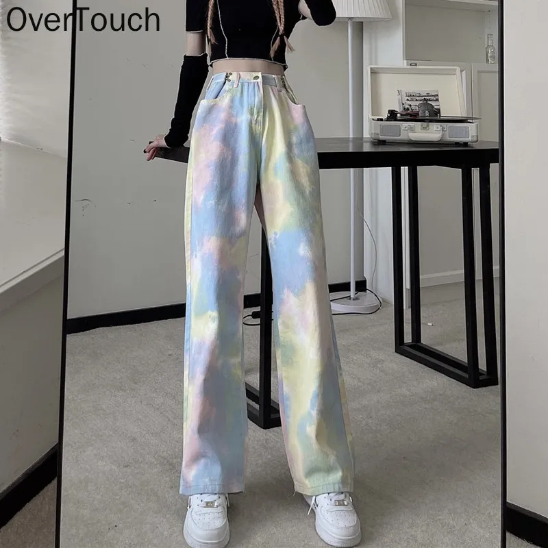 Женские джинсы Overtouch, джинсовая одежда с высокой талией и широкими штанинами, цветная уличная одежда, винтажные качественные модные прямые ...
Женские джинсы Overtouch, джинсовая одежда с высокой талией и широкими штанинами, цветная уличная одежда, винтажные качественные модные прямые ...