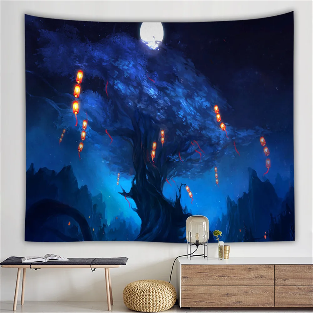 Forest Trees and Stars Starry Sky Fabric Wall Hanging Tapestry Decor Polyester Curtains Plus Long Table Cover
Forest Trees and Stars Starry Sky Fabric Wall Hanging Tapestry Decor Polyester Curtains Plus Long Table Cover